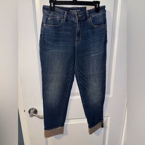 New Chico's Gold Sequins Boyfriend Ankle Jeans size US 2 and chicos size 00